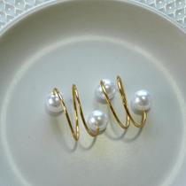 Kit 4 Pçs Anel para Guardanapo 4 Lugares Pérola Duas Voltas 4,5x4,5cm Argola Kit 4 Pçs Anel para Guardanapo 4 Lugares Pérola Duas Voltas 4,5x4,5cm Argola