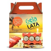 Kit 4 pçs Box Gela Lata Gelo Gel Artificial Rígido Termogel