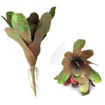 Kit 4 Pçs Bromélia Planta Artificial Elegante 8 Folhas 21cm