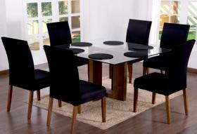 Kit 4 Pçs Capa Protetora de Cadeira 4 Lugares Liso Kit 4 Pçs Capa Protetora de Cadeira 4 Lugares Liso