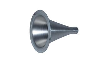 kit 4 pçs cone corneta de aluminio longo rosca 17,5x22 padrao 1"