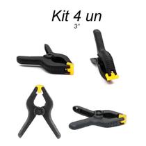 Kit 4 Pcs Grampo Multiuso 3 Pol. 75Mm Marceneiro Reforçado