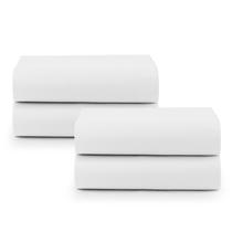 Kit 4 Pçs Lençol Avulso sem Elástico Casal Queen Profissional Premium 180 Fios 2,45X2,40m