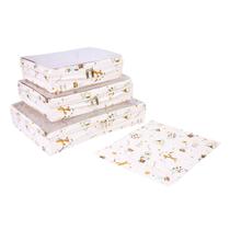 Kit 4 Pçs Organizador de Mala Bebê e Infantil Impermeável com Visor e Zíper