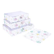 Kit 4 Pçs Organizador de Mala Impermeável com Visor e Zíper