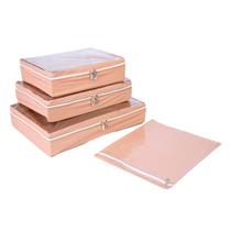 Kit 4 Pçs Organizador de Mala Impermeável com Visor e Zíper