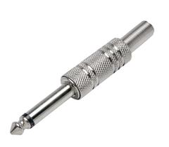 Kit 4 pçs - plug p10 mono - niquel ( metalico )