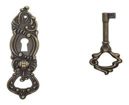 Kit 4 pçs Puxador colonial para cristaleira Guia chave colonial