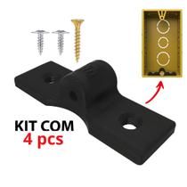 Kit 4 pcs Reparo Aba Quebrada Tomada Salva Caixa De Luz 4x4 Resistente Obra Caxinha Tomada