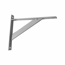 Kit 4 pçs Suportes Prateleira Mão Francesa 20cm Ferro Branco