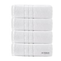 Kit 4 pçs Toalhas de Banho Luxo Hotel Profiline Branca Gramatura 500g/m² Teka