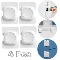 Kit 4 PÇS Trava de segurança Geladeira E Porta Proteção Bebê