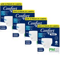KIT 4 PCT Fralda Calça Geriátrica Confort Master Pants C/ 32 Unidades - P/M e G/EG