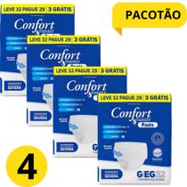 KIT 4 PCT Fralda Calça Geriátrica Confort Master Pants Com 32 Unidades PM e GEG