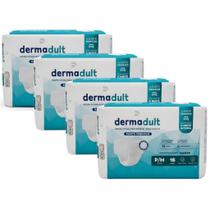 KIT 4 PCT Fralda Descartável Para Adulto Dermadult Pants Premium Com 16 Unidades