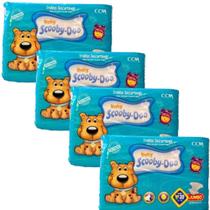 Kit 4 PCT Fralda Descartável Scooby Doo Jumbo Todos Os Tamanho-(P)(M)(G)(XG)(XXG)