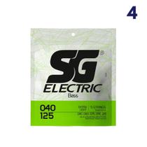 Kit 4 pctes cordas aço niquel 0.40-0.125 p/baixo sg 5029