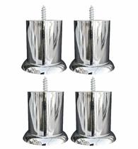 Kit 4 Pe 7cm Cromoado Sofa Mesa Poltrona Rosca Soberba