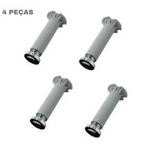 Kit 4 Pé Armário Regulável Itatiaia Anel 160MM Cinza Com Cromado Kit 4 Pé Armário Regulável Itatiaia Anel 160MM Cinza Com Cromado