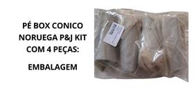Kit 4 Pé Box Cônico Noruega 120MM Cinza P&J Kit 4 Pé Box Cônico Noruega 120MM Cinza P&J