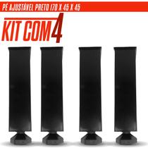 Kit 4 Pé de armário Cozinha Gabinete Tamanho Ajustável 17cm até 20cm