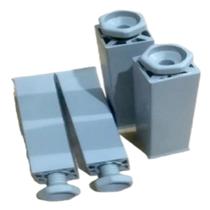 Kit 4 Pé de Gabinete Quadrado 170mm com Regulagem Cinza Kit 4 Pé de Gabinete Quadrado 170mm com Regulagem Cinza