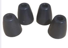 Kit 4 Pé De Sofá Rack Cômoda 4,5 cm Plástico Pezinho Sapata