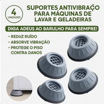 Kit 4 Pé Máquina Lavar Ajustável Anti Vibração