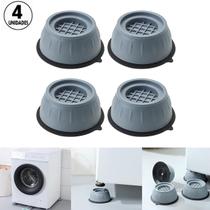Kit 4 Pé Máquina Lavar Anti Vibração Suporte Ajustável