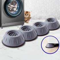 Kit 4 Pé Nivelador Para Máquina Lava E Seca Geladeira