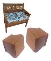 Kit 4 Pé Quadrado De Silicone Marrom Pé 5Cm 6Cm 6,5Cm