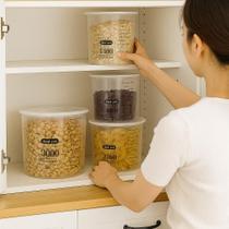 Kit 4 Peça Pote Organiza Recipiente Plástico Arroz Feijão Conserva Guarda Alimento Vasilha Armazena Kit 4 Peça Pote Organiza Recipiente Plástico Arroz Feijão Conserva Guarda Alimento Vasilha Armazena