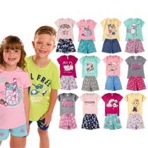 Kit 4 peças 2 Conjuntos Pijama Infantil e Juvenil 1 ao 14
