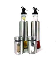 Kit 4 Peças: 2 eite/ Galheteiro 300Ml + 2 Saleiro Aço Inox Kit 4 Peças: 2 eite/ Galheteiro 300Ml + 2 Saleiro Aço Inox
