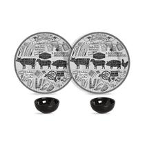 Kit 4 Peças Acervo Churrasco De Cerâmica - Alleanza Kit 4 Peças Acervo Churrasco De Cerâmica - Alleanza