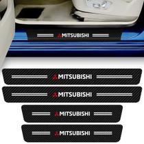 Kit 4 Peças Adesivo Soleira de Porta Carro Varios Modelos Proteção Fibra de Carbono Anti Arranhões