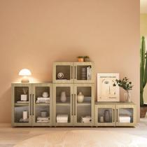 Kit 4 Peças Balcão Buffet com Portas de Vidro Mia Yescasa