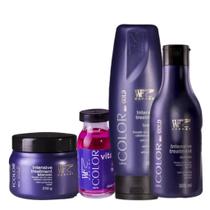 Kit 4 Peças Cabelos Coloridos Menor Desbotamento Cor Prolongada Proteção da Cor WF COLOR 862ml