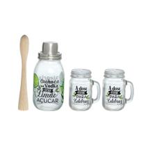 Kit 4 Peças Caipirinha Vidro Kit 4 Peças Caipirinha Vidro