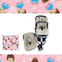 Kit 4 peças Capas para Carrinho e Bebe Conforto Universal (Modelo Princesas)