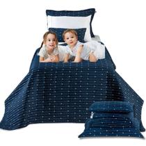 Kit 4 Peças Cobre Leito Solteiro Urbany Bordado 400 Fios