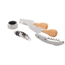 Kit 4 Peças de Aço Inox para Vinhos e Queijos com Caixa - WOLFF GOURMET Kit 4 Peças de Aço Inox para Vinhos e Queijos com Caixa - WOLFF GOURMET