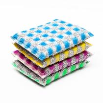 Kit 4 peças de esponjas listradas panela - retangulares