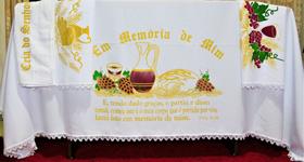 Kit 4 Peças De Toalhas De Decoração Para Santa Ceia 2 Metros Kit 4 Peças De Toalhas De Decoração Para Santa Ceia 2 Metros