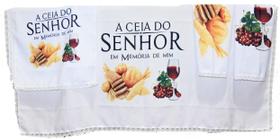 Kit 4 Peças De Toalhas De Decoração Para Santa Ceia Branca 1