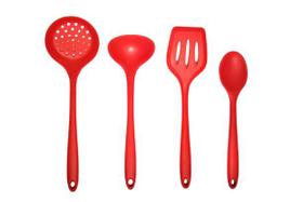 Kit 4 Peças em Silicone Vermelho Livre de BPA - UnyHome