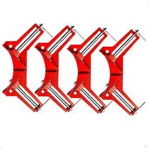 Kit 4 Peças Grampo Sargento Canto Angular 75 Mm 2 Morsas Kit 4 Peças Grampo Sargento Canto Angular 75 Mm 2 Morsas