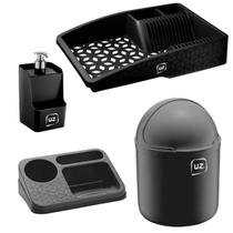 Kit 4 Peças Jogo Organização Cozinha Gourmet Plastico Kit 4 Peças Jogo Organização Cozinha Gourmet Plastico