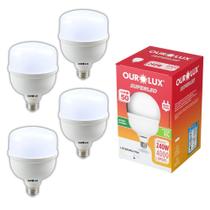 Kit 4 Peças Lâmpada Bulbo Led 50w Alta Potência Luz Branca
