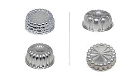 Kit 4 Peças Mini Forma Bolo Pudim Torta Suíça Decorada C10 Kit 4 Peças Mini Forma Bolo Pudim Torta Suíça Decorada C10